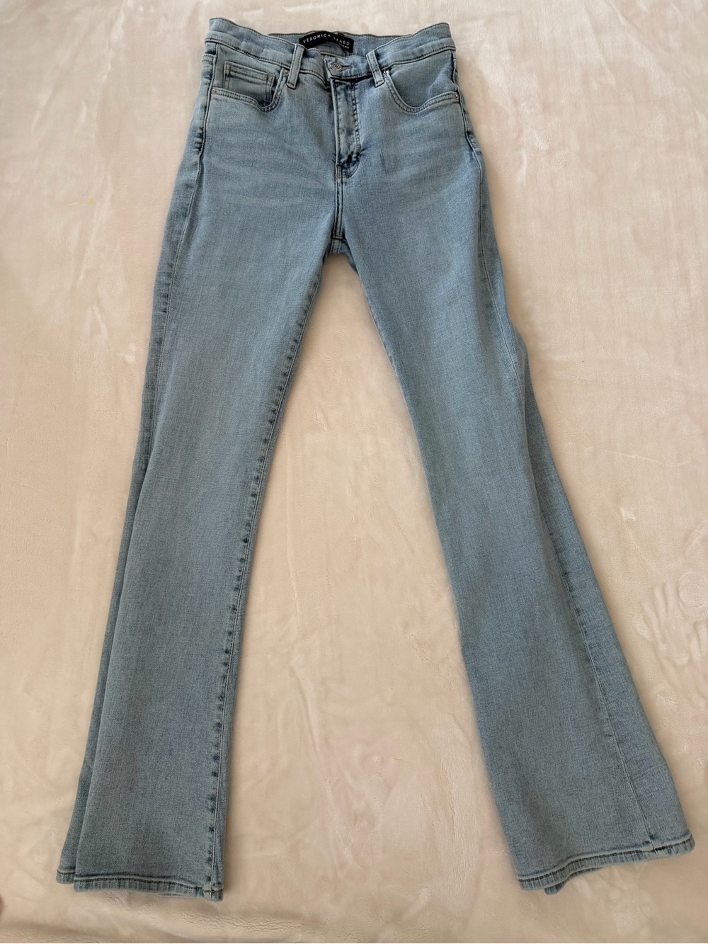 Veronica Beard Beverly Skinny Flare Jeans 29 High Rise Light Wash